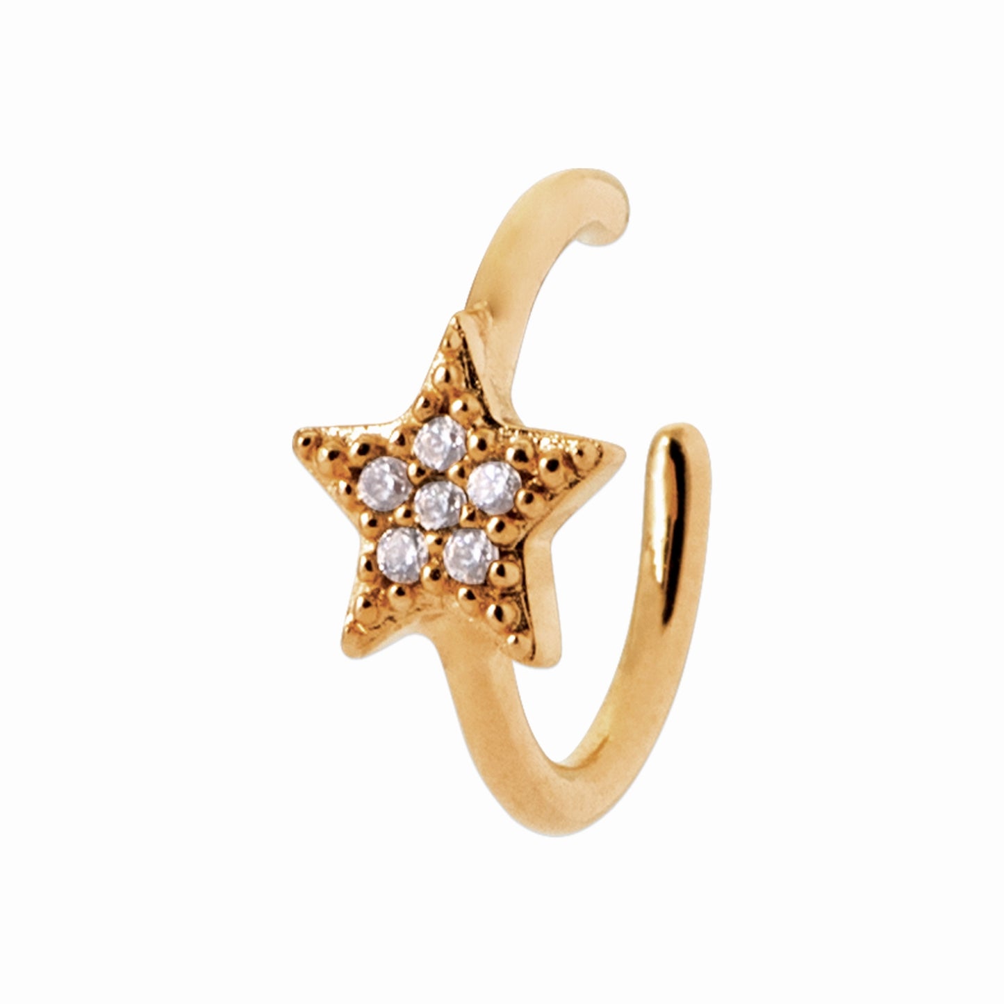 Bague d'oreille plaqué or & brillants