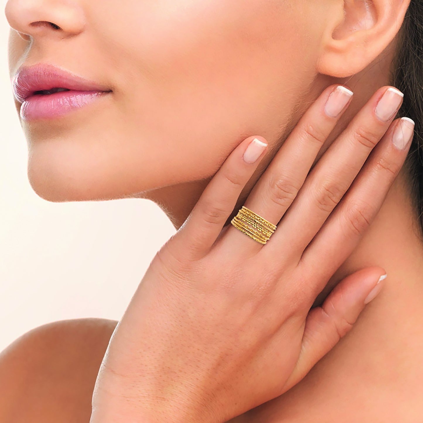 Bague semainier plaqué or