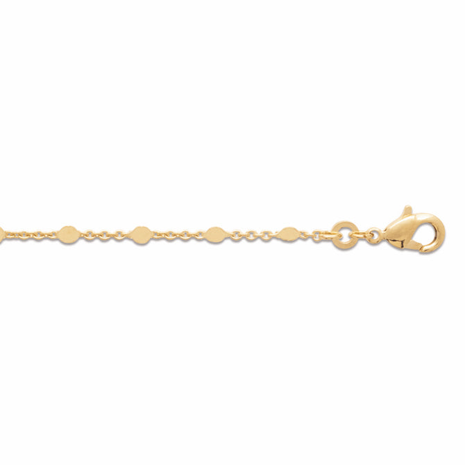 Bracelet de cheville plaqué or