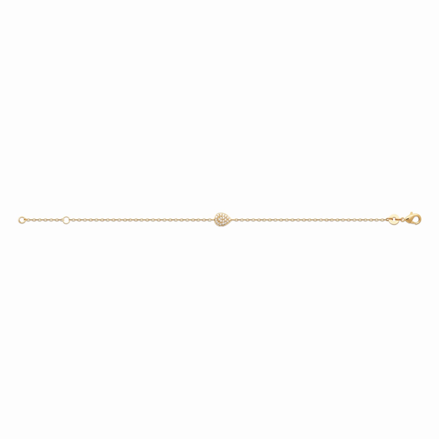 Bracelet plaqué or & brillants