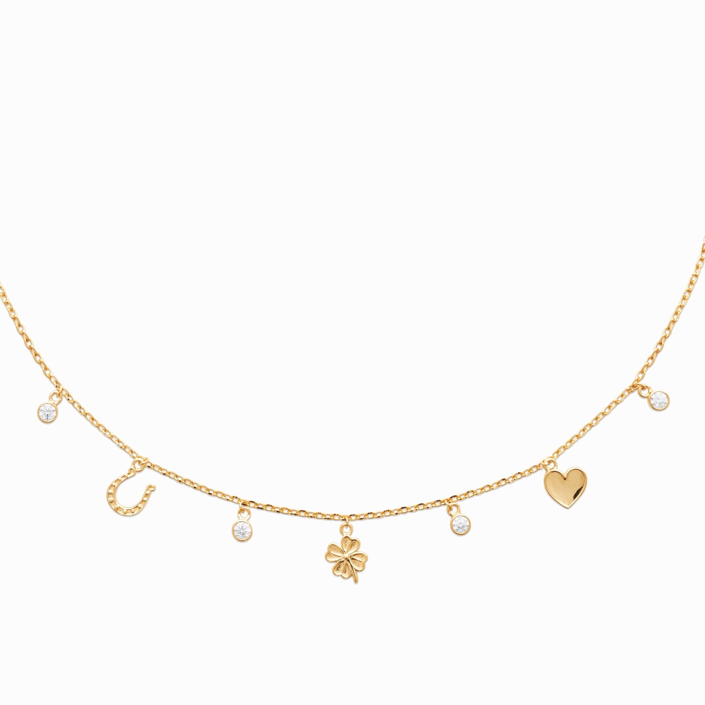 Collier chance plaqué or & brillants