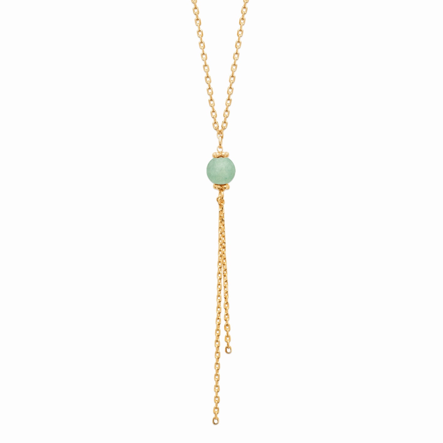 Collier plaque or aventurine