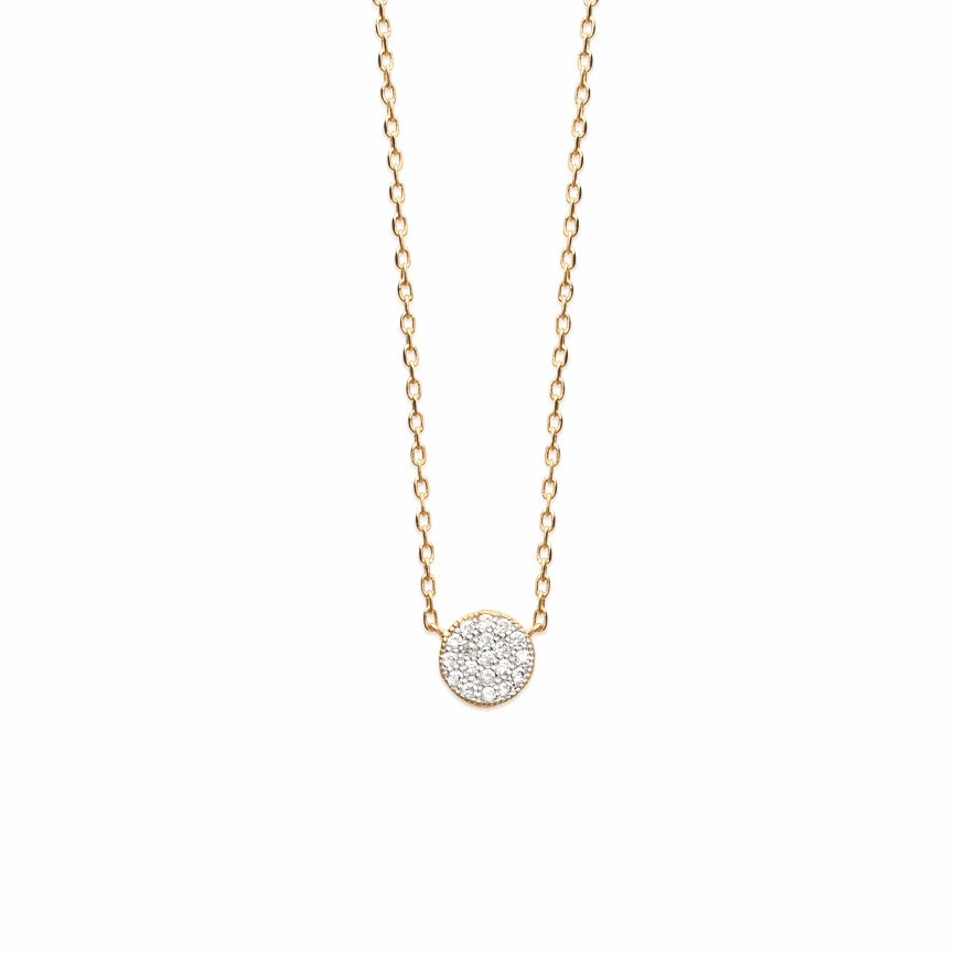 Collier plaqué or & brillants