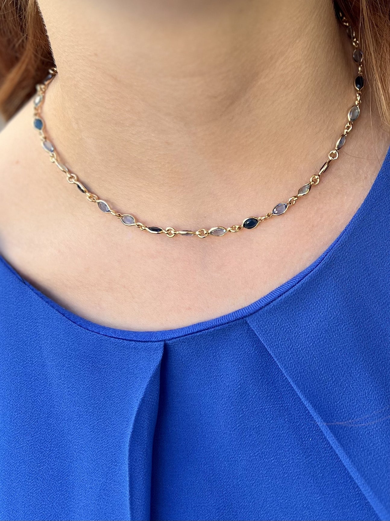 Collier plaqué or cristal