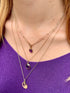 Collier plaqué or julie 8 AMETHYSTE