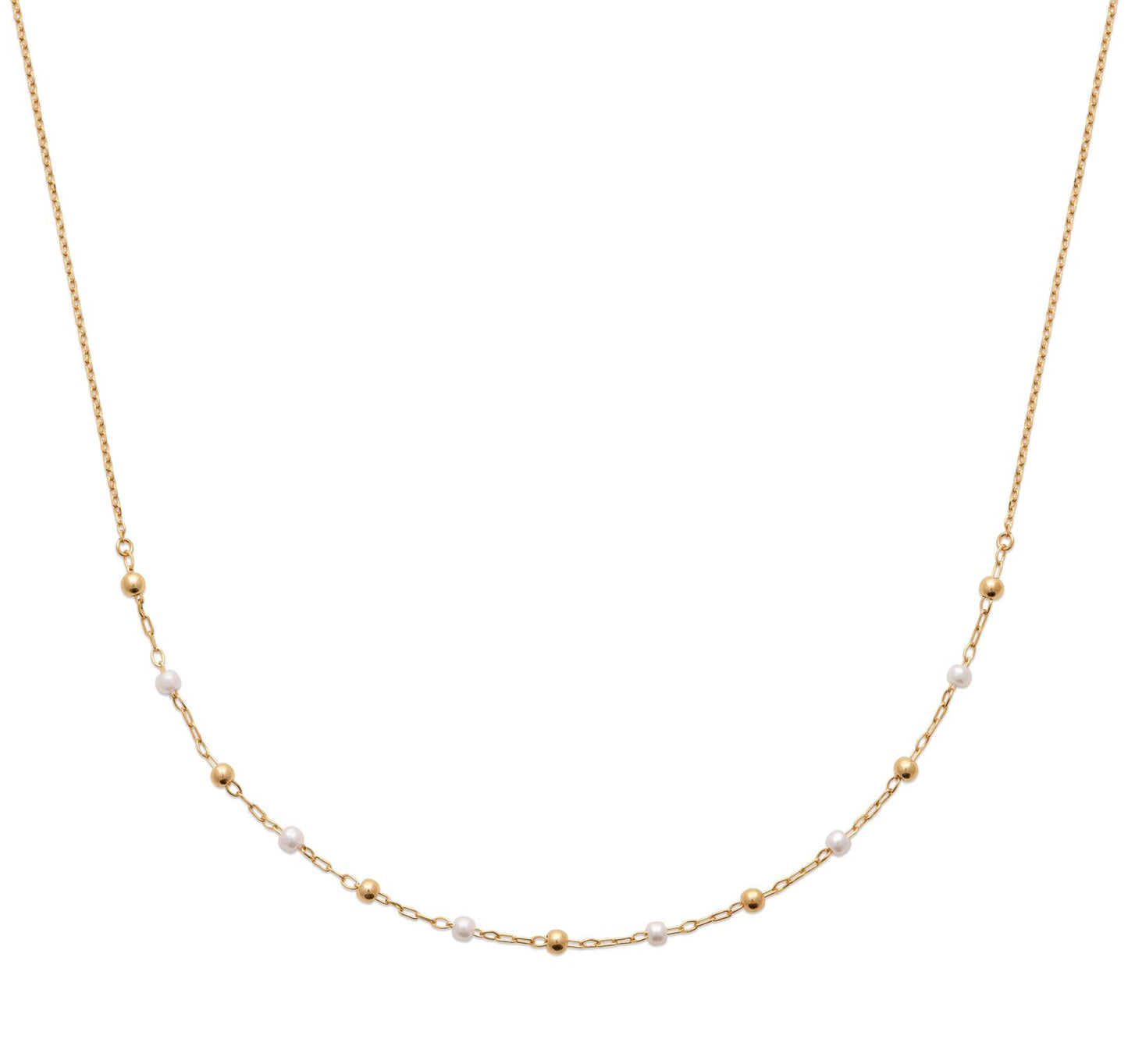 Collier plaque or perles imit