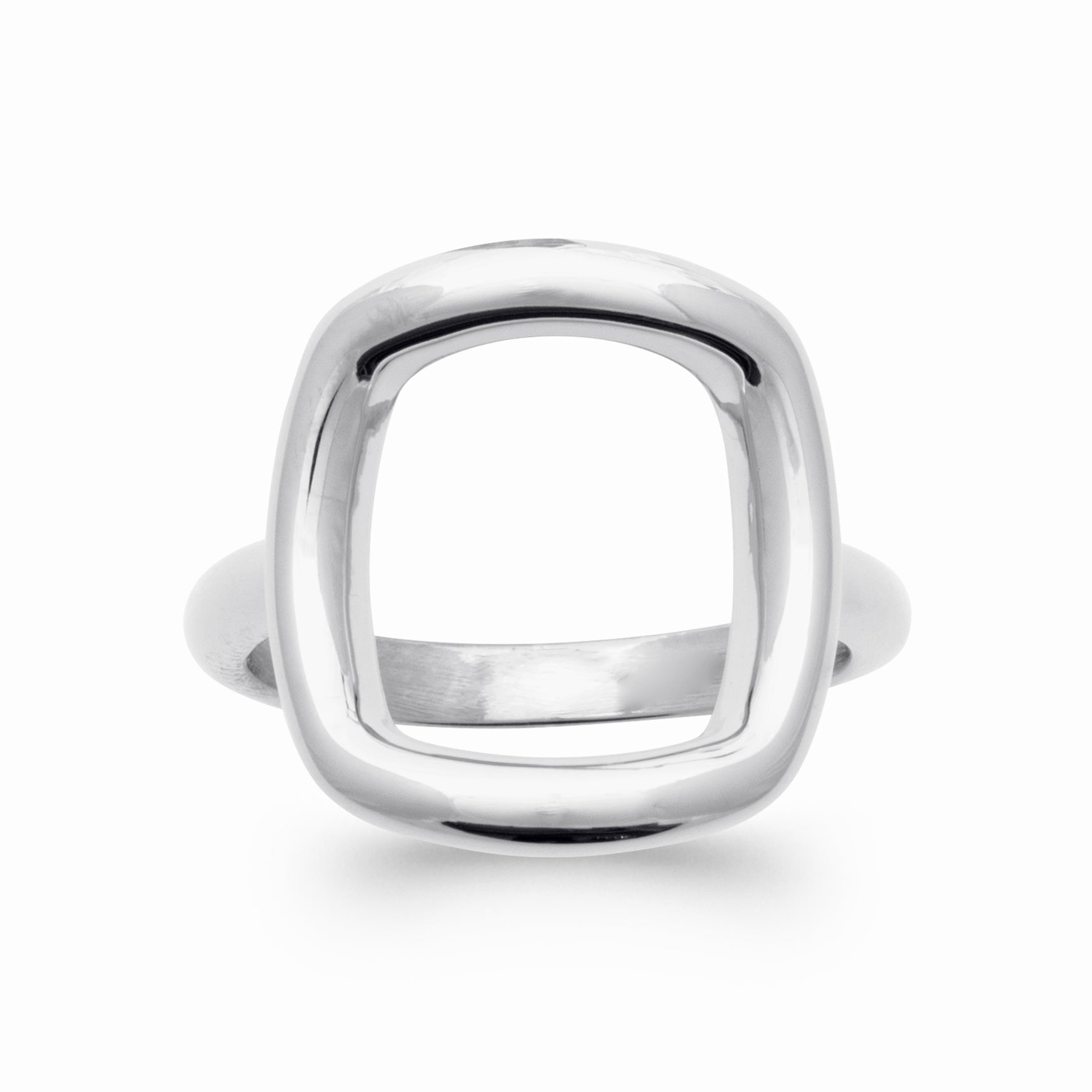 Bague argent carrée