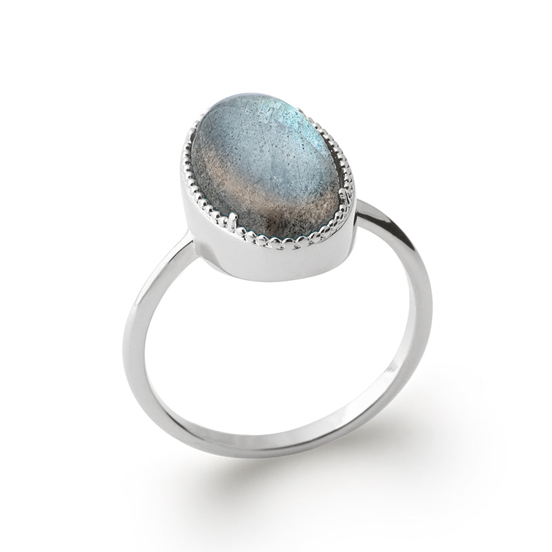 Bague argent et labradorite