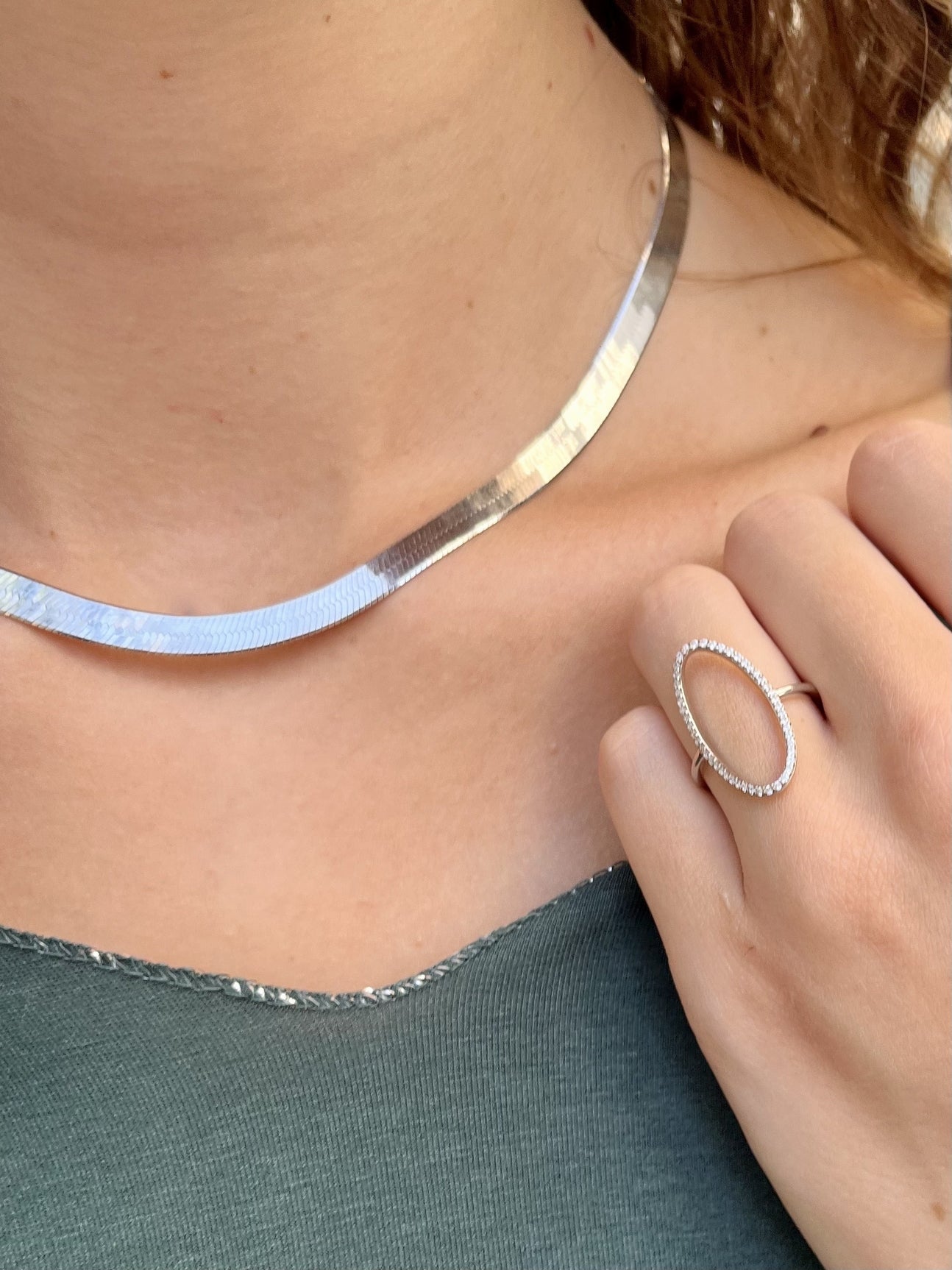 Bague argent et zirconium