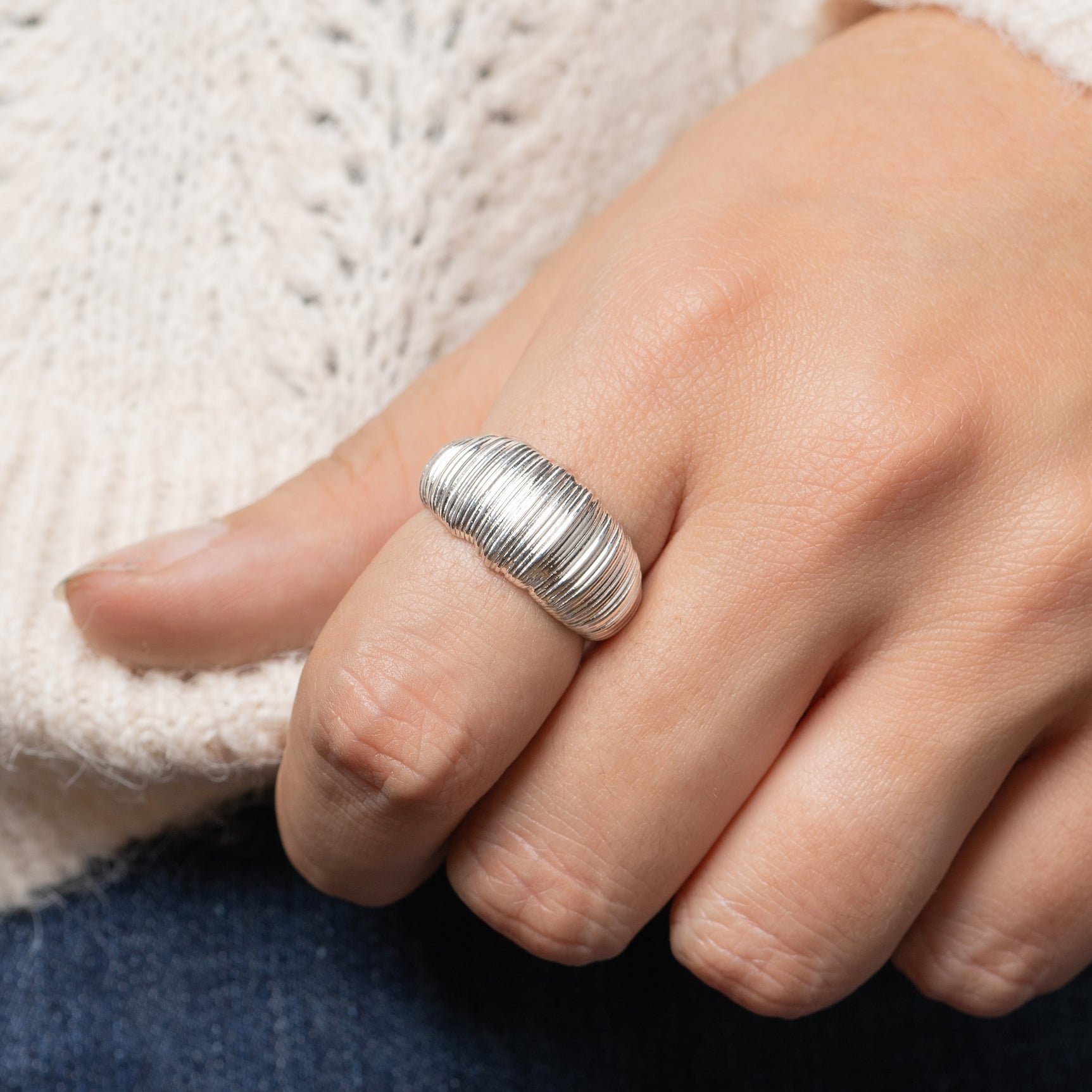 Bague argent rhodié