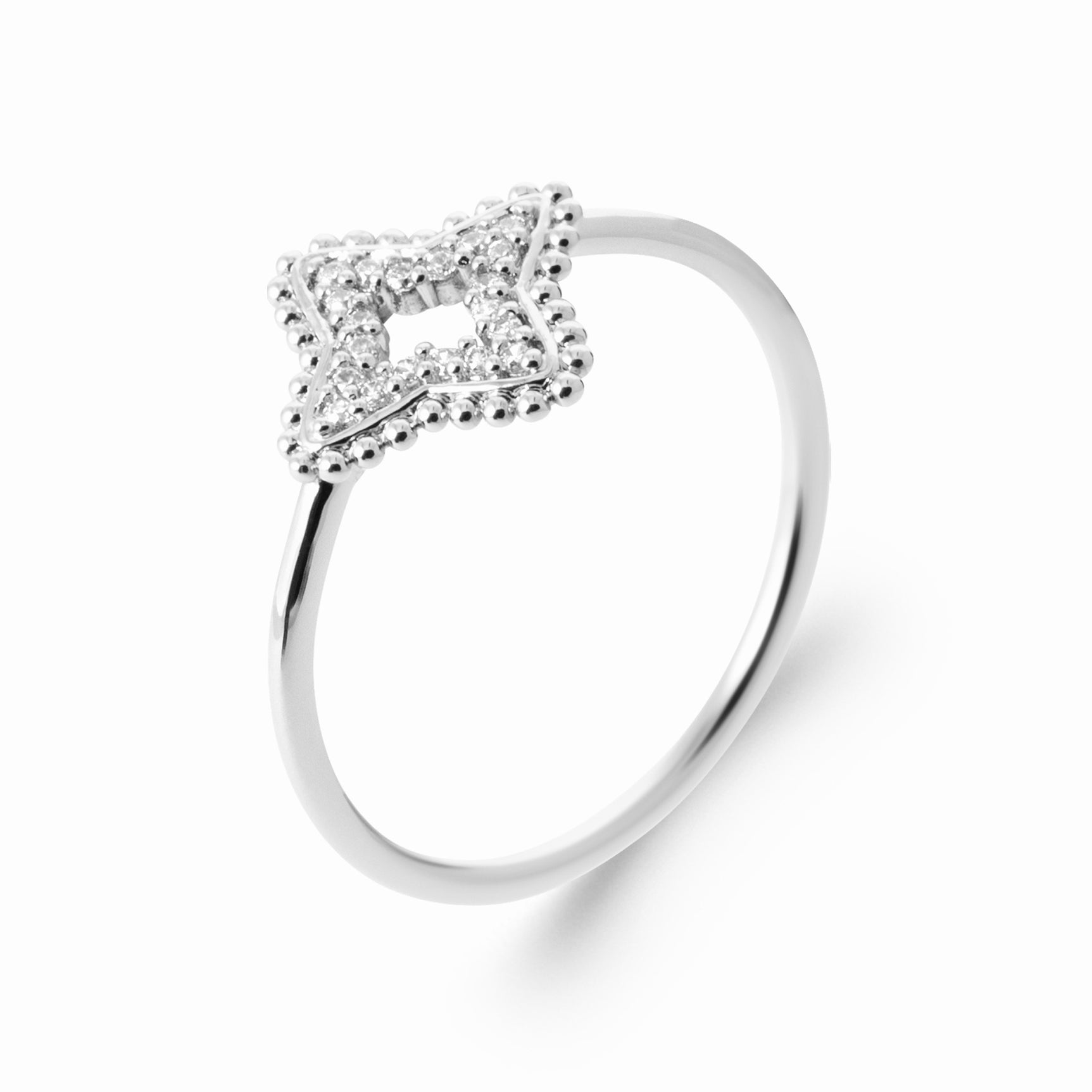 Bague argent rhodié