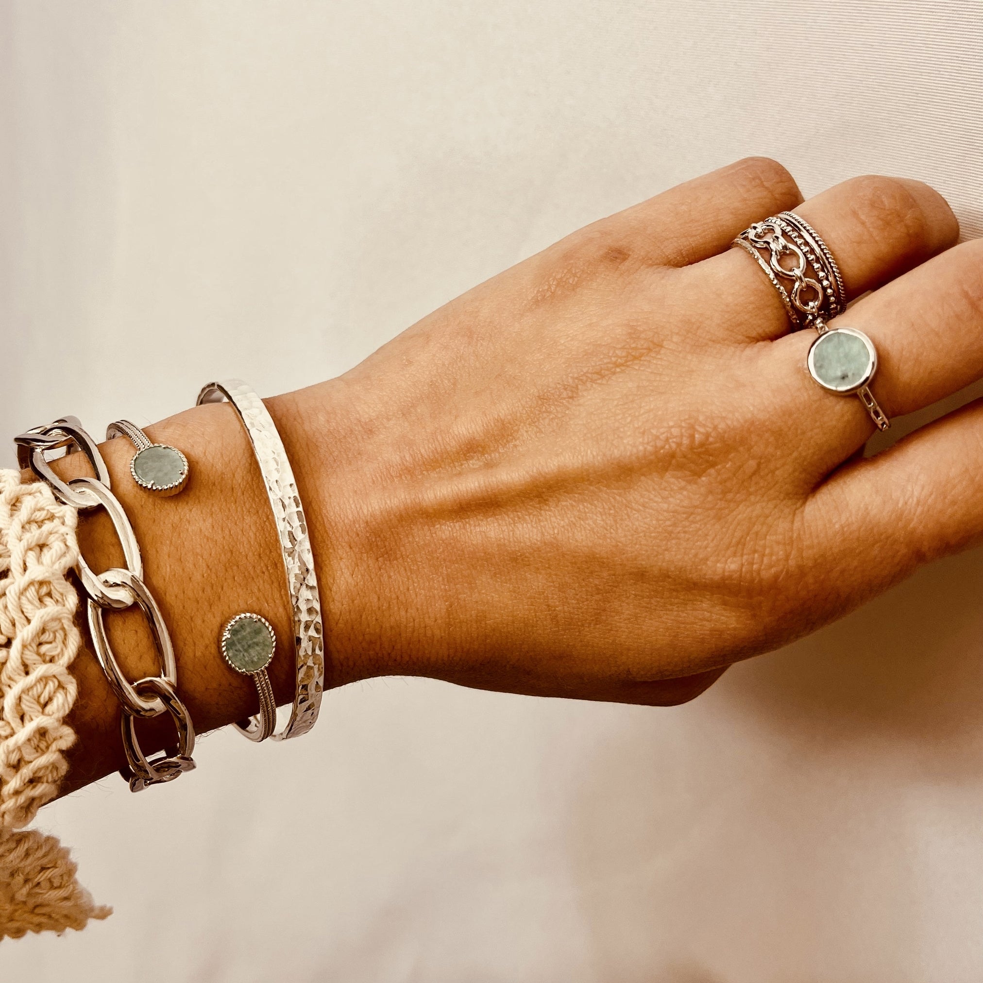 Bague argent rhodié