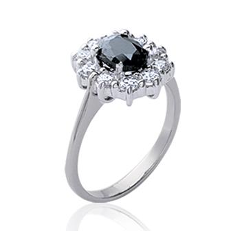 Bague argent rhodié Marguerite