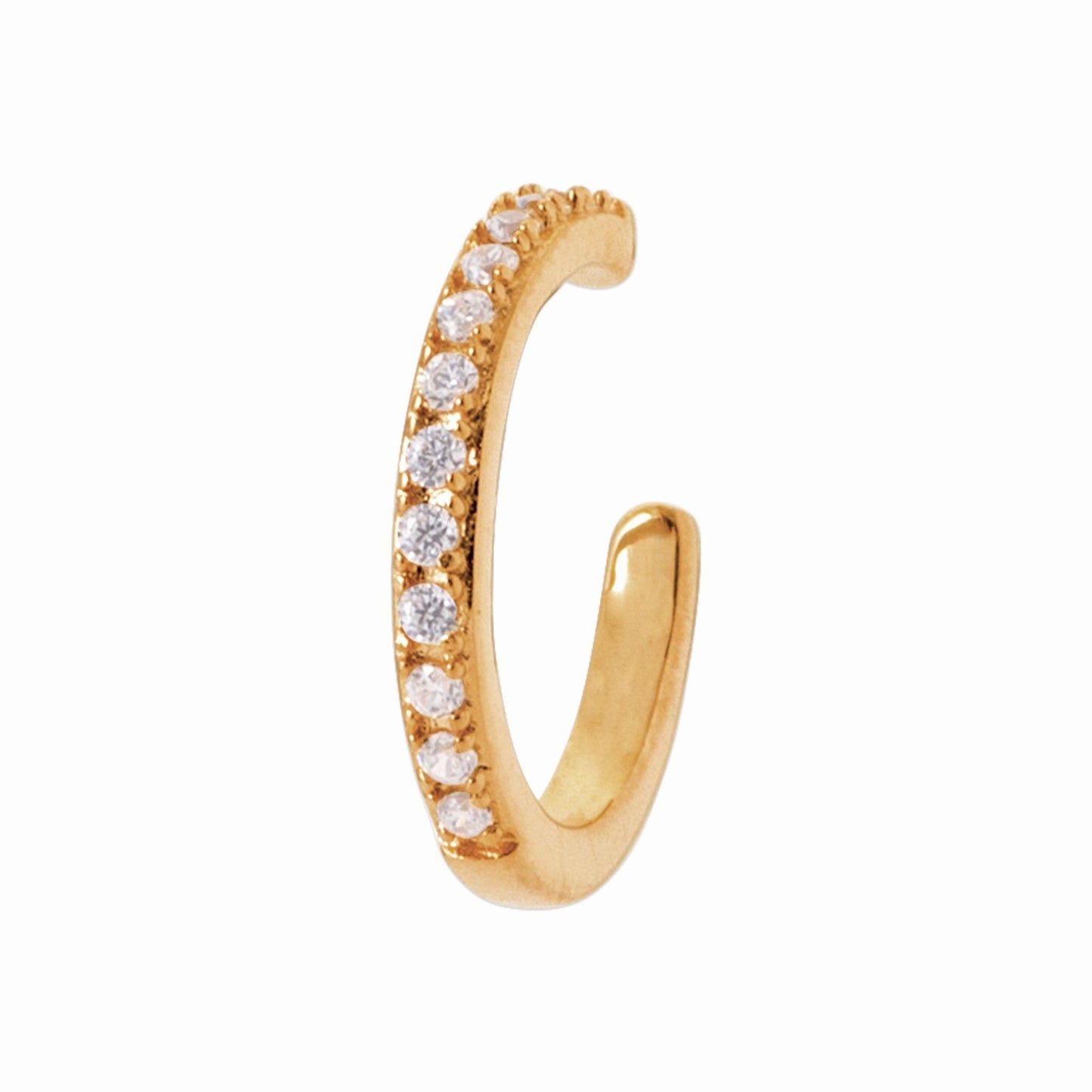 Bague d'oreille plaqué or & brillants