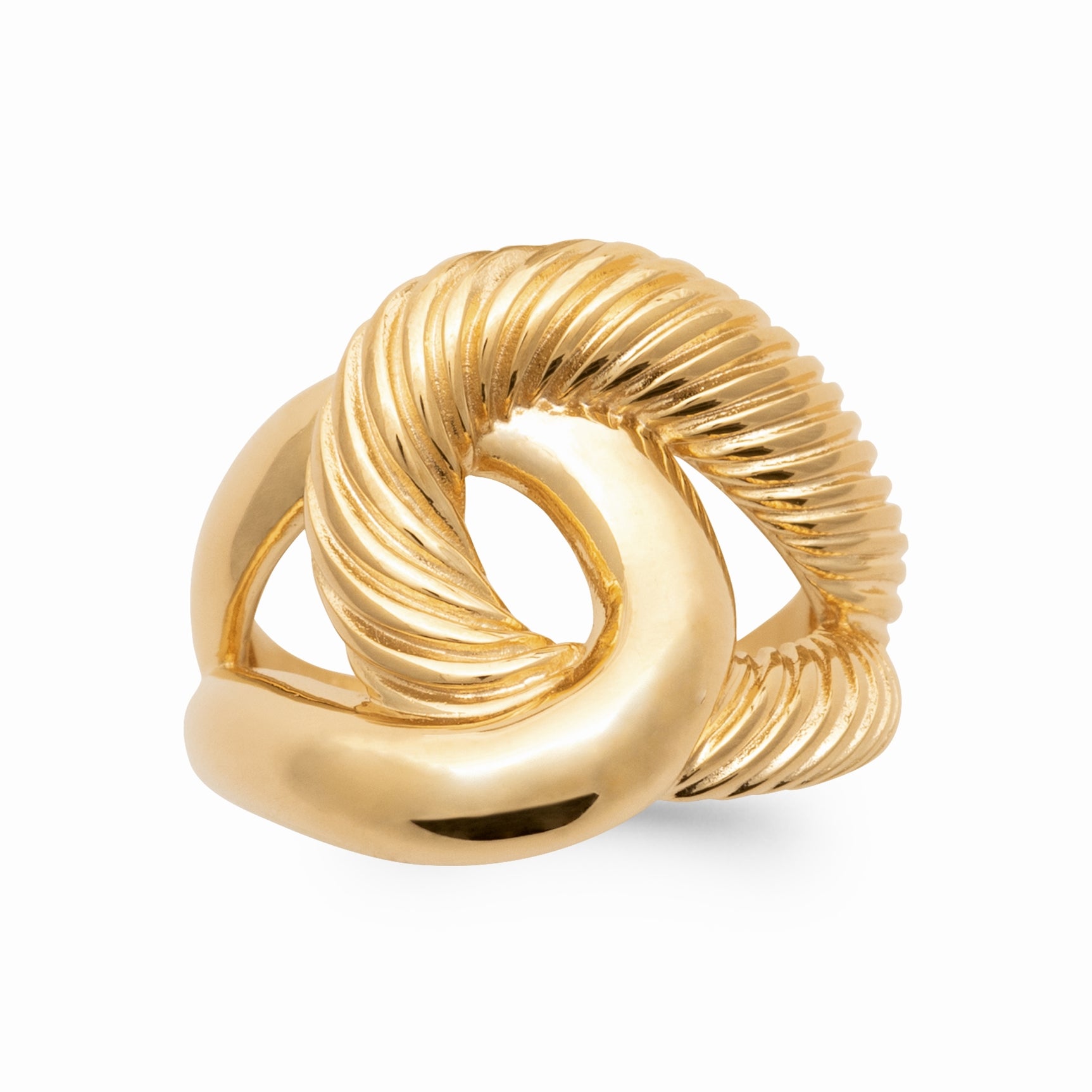 Bague entrelacée plaqué or