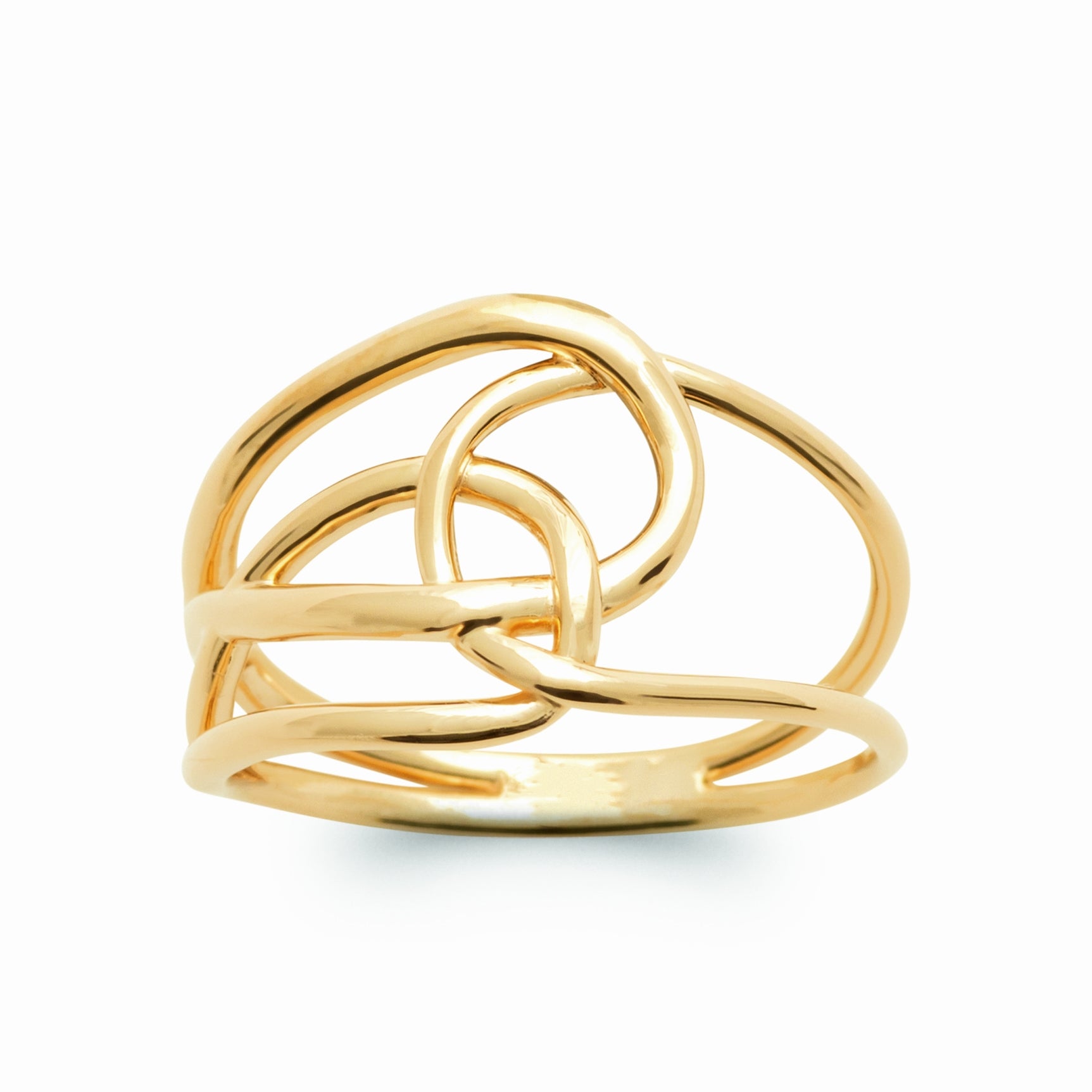Bague entrelacée – plaqué or