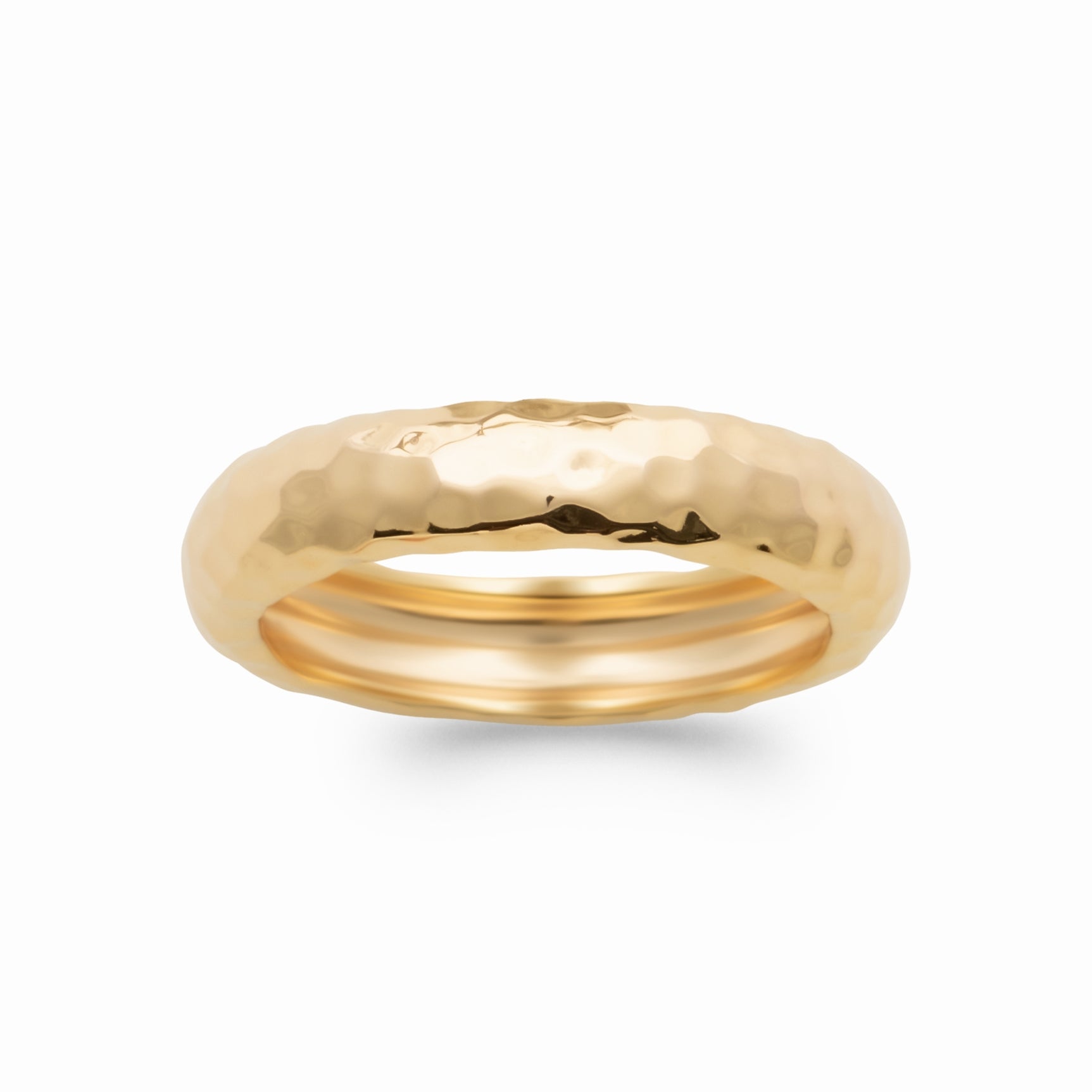 Bague martelée plaqué or