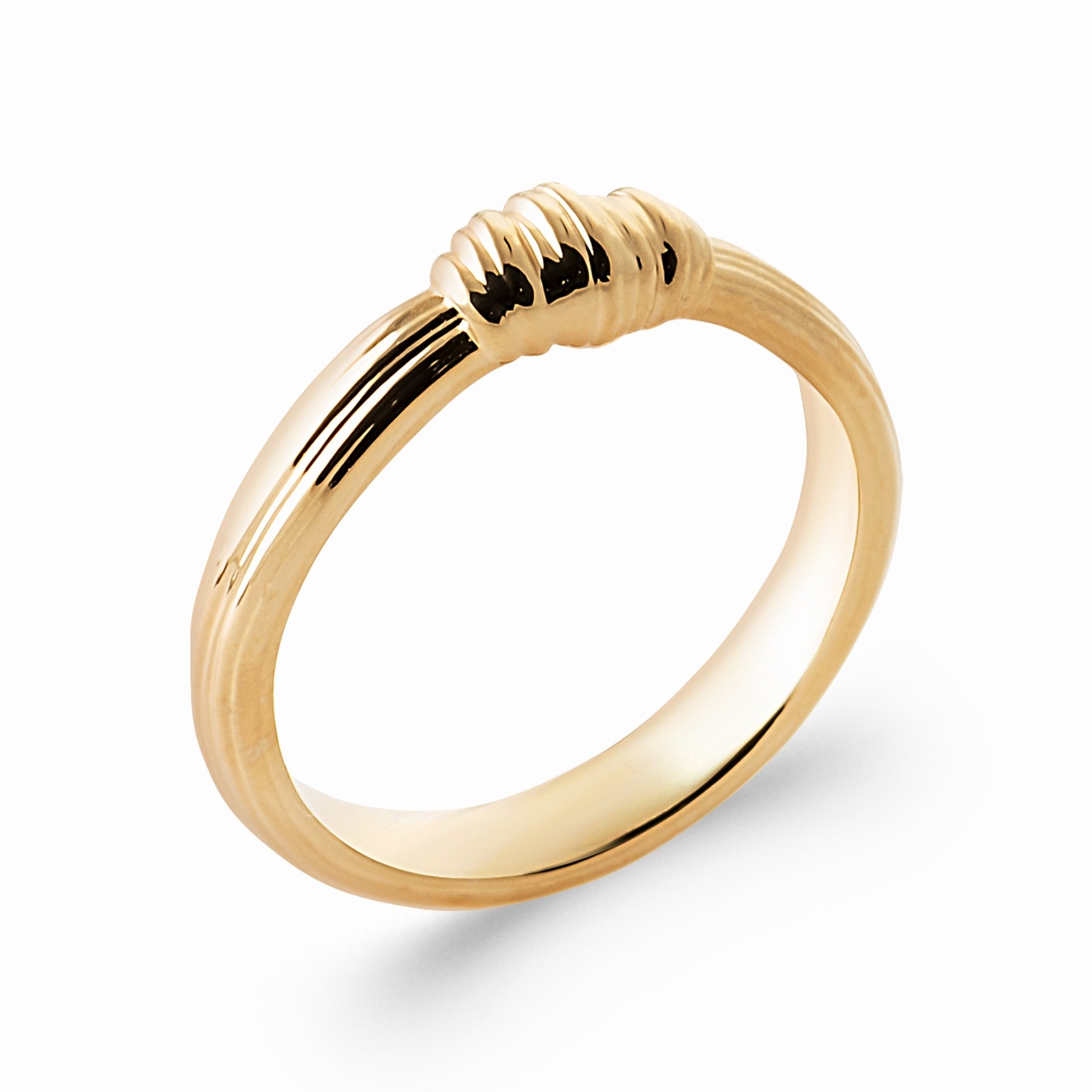 Bague noeud plaqué or