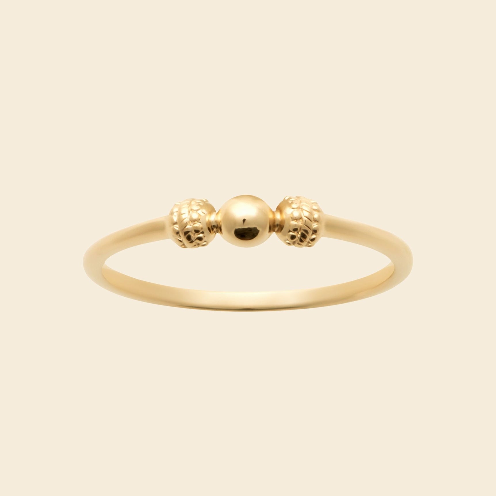 Bague perle centrale plaqué or