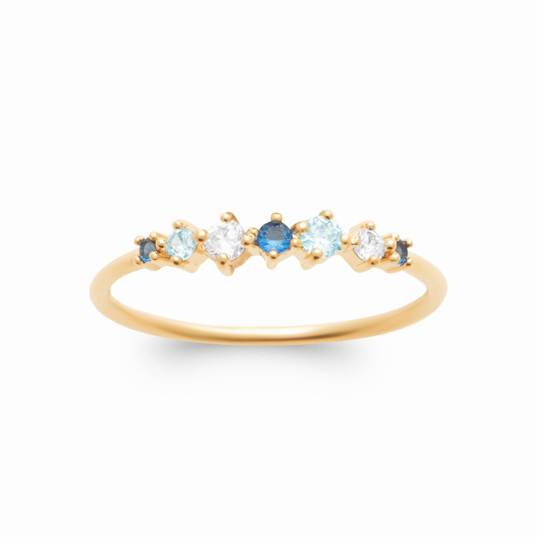 Bague plaqué or – élégance & nuances célestes