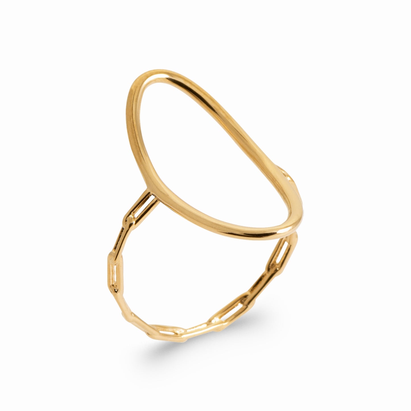 Bague plaqué or ovale