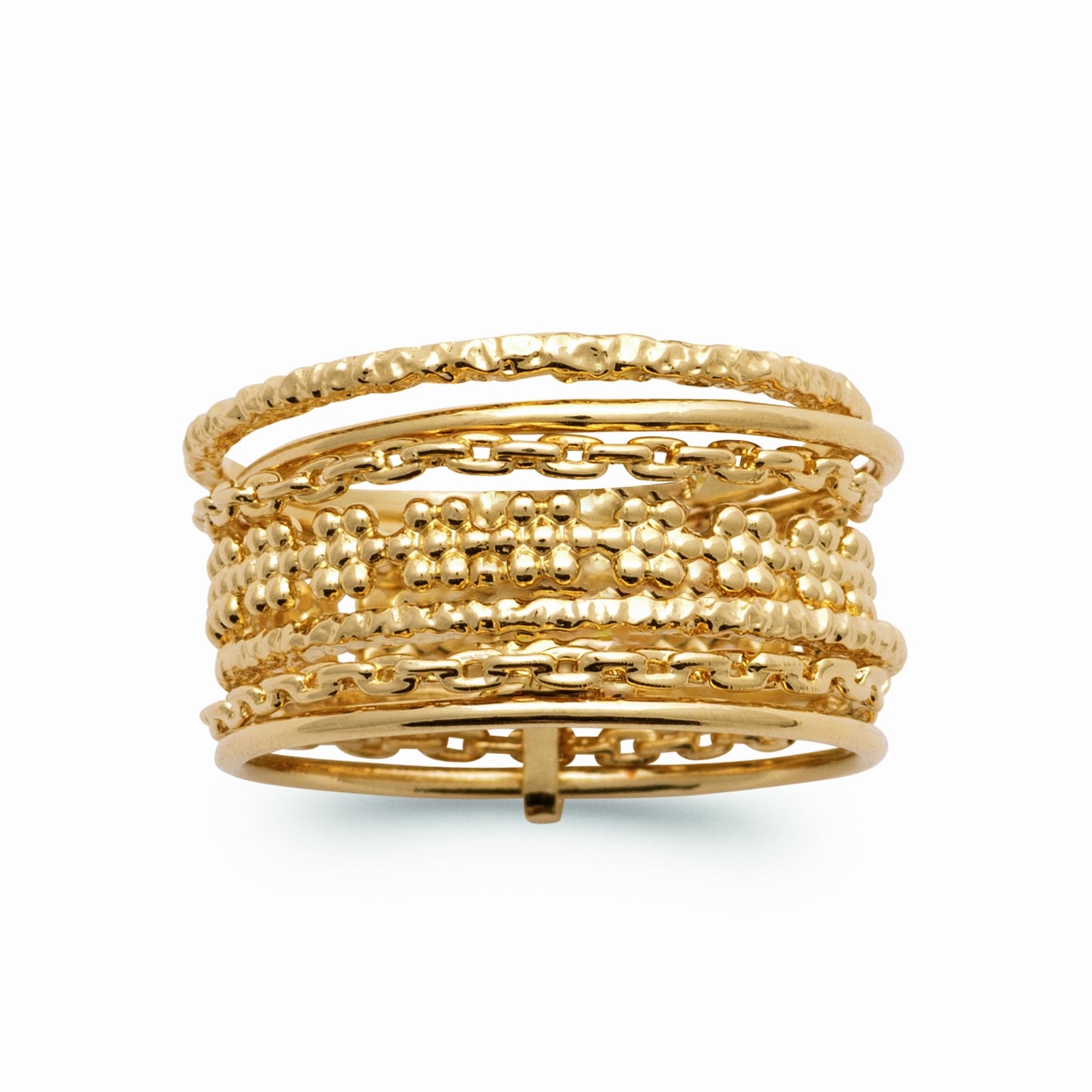 Bague semainier plaqué or