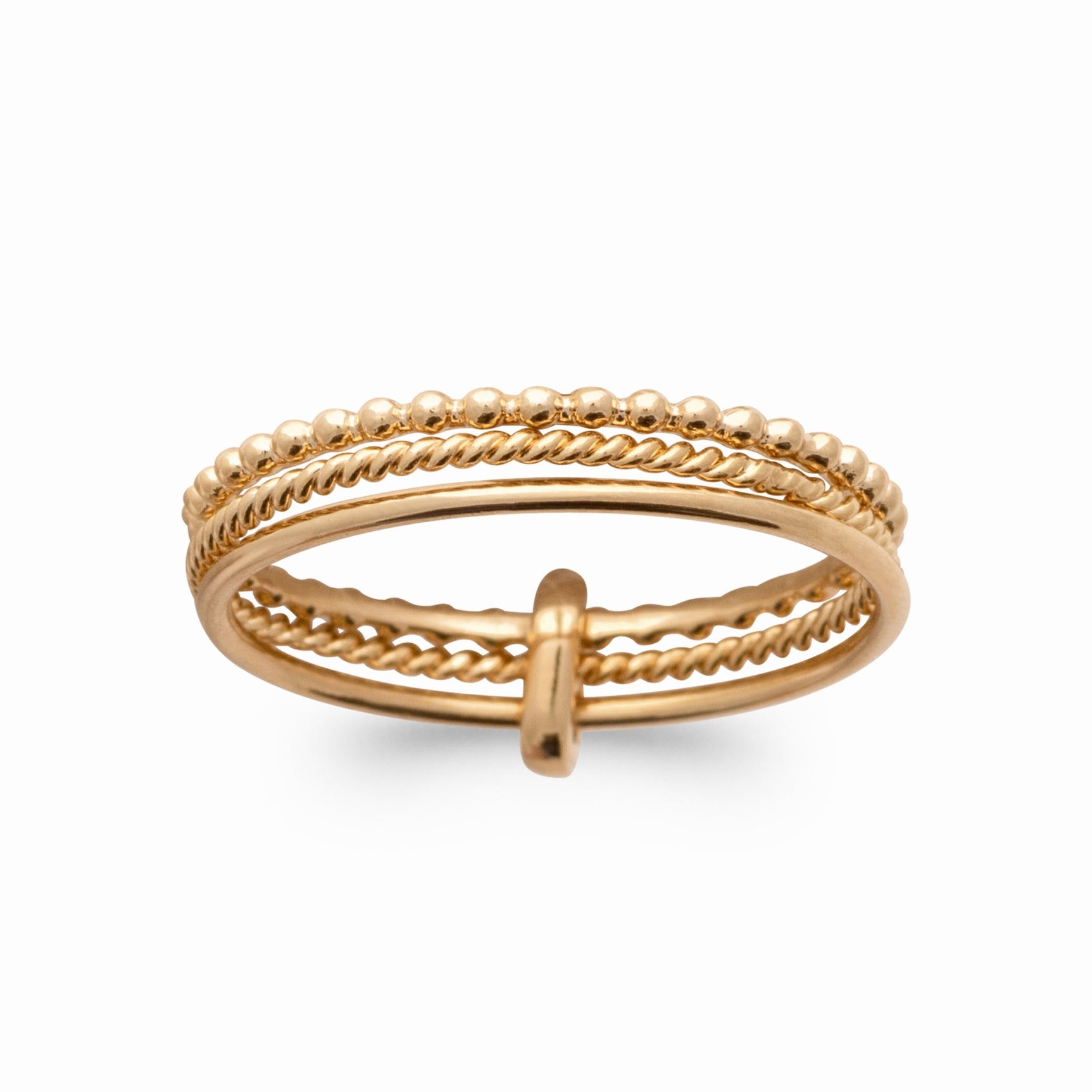 Bague semainier plaqué or