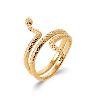 Bague serpent plaqué or