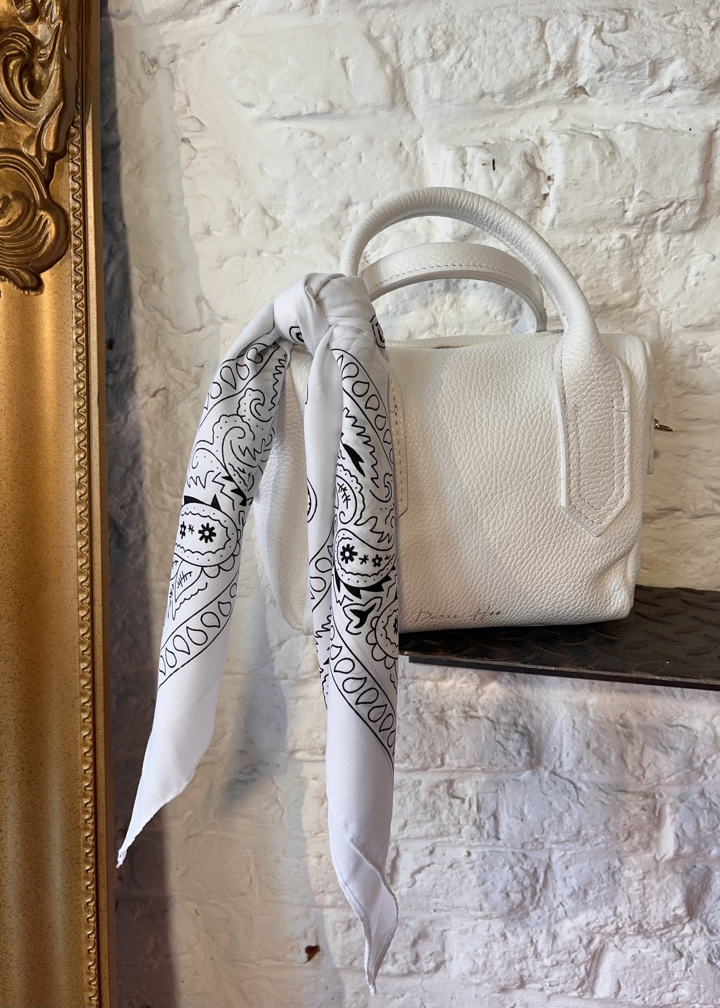 Bandana coton imprimé BLANC