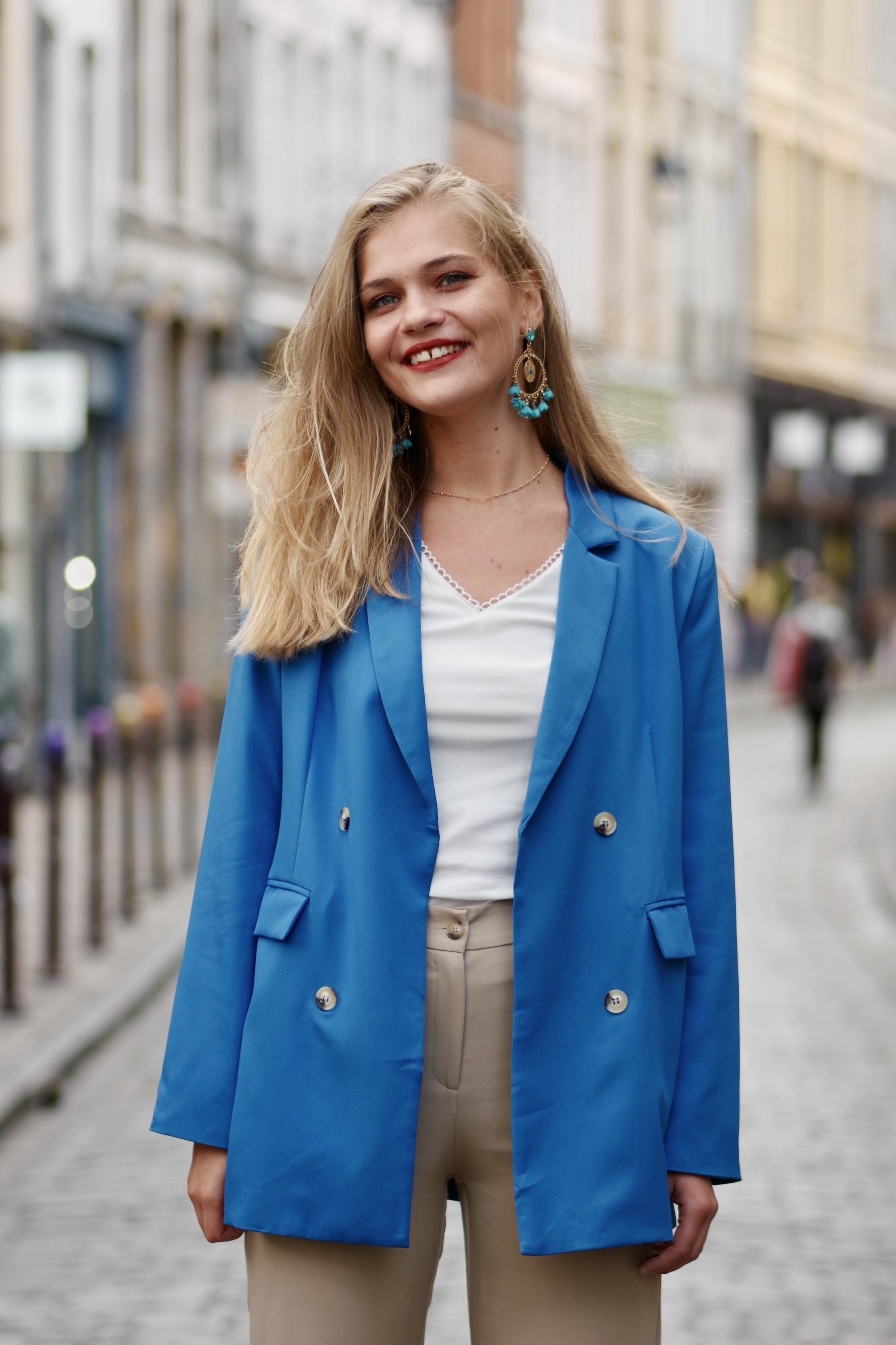 Blazer bleu électrique femme ROYAL