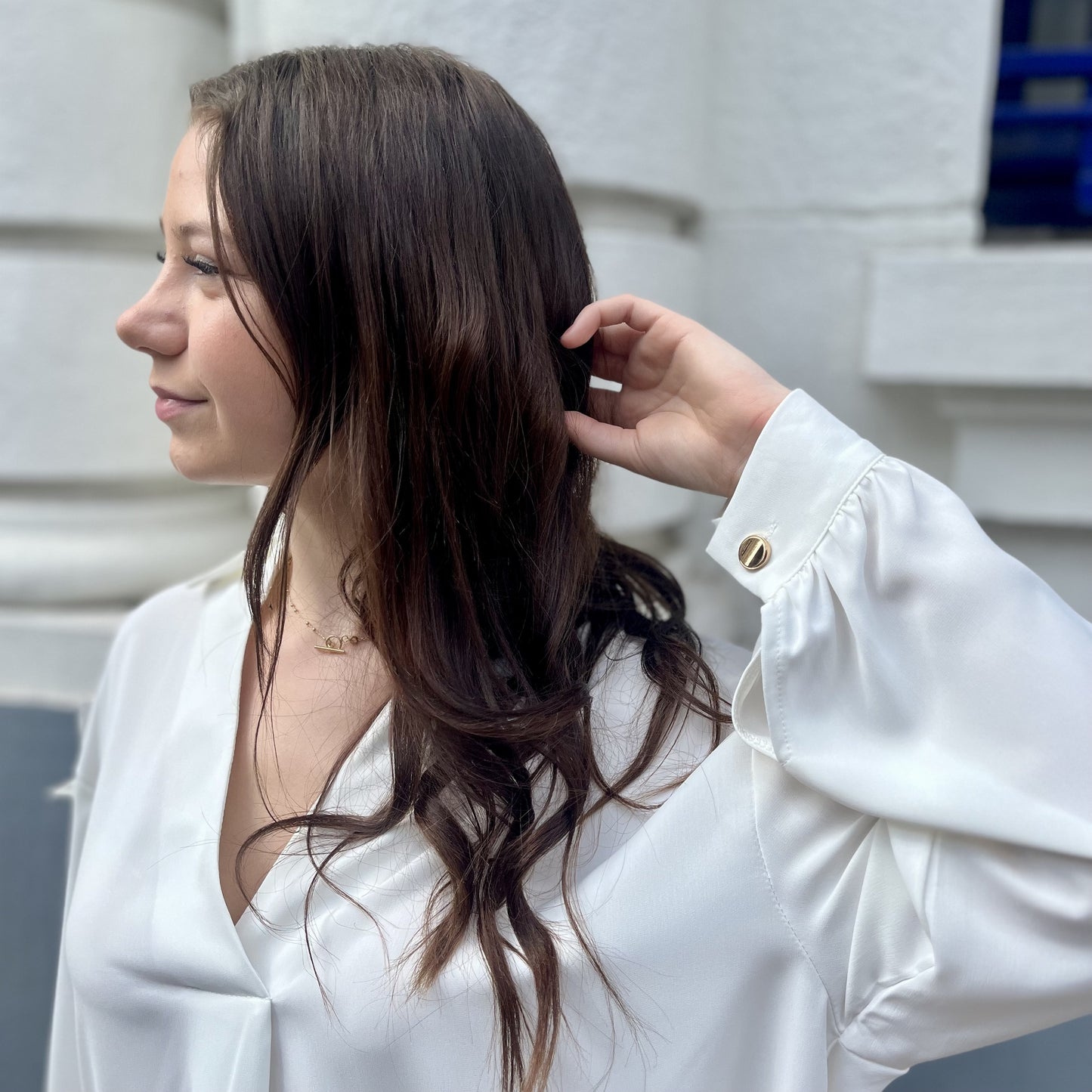 Blouse oversize & manches longues ABRICOT
