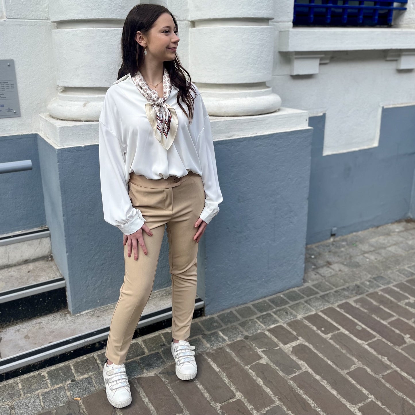 Blouse oversize & manches longues FRAMBOISE