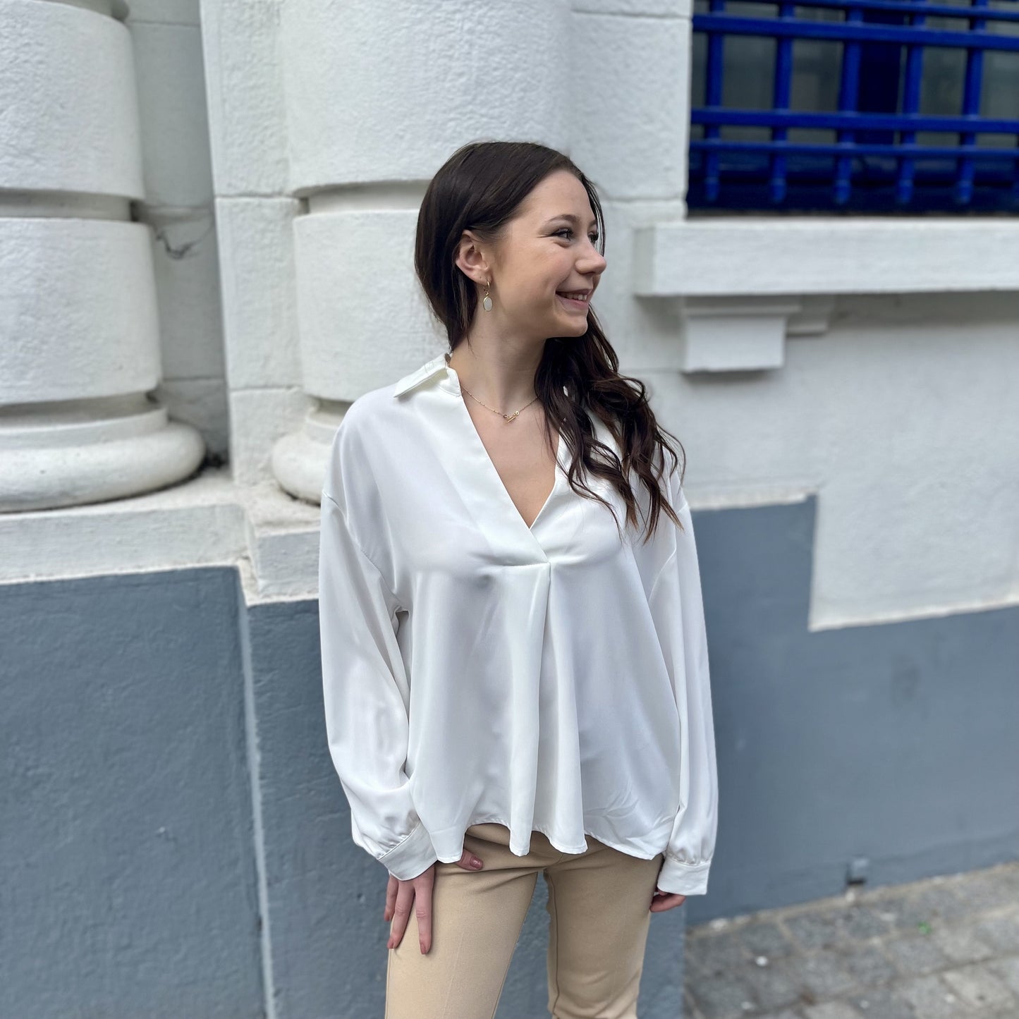 Blouse oversize & manches longues ORANGE