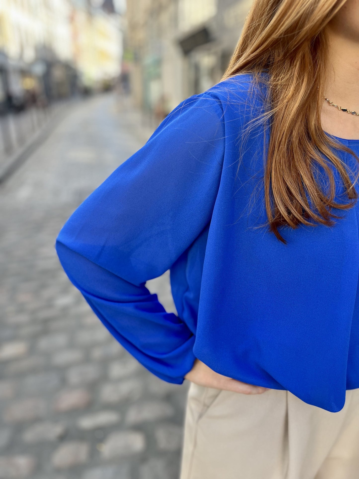 Blouse texturée à manches longues ROYAL