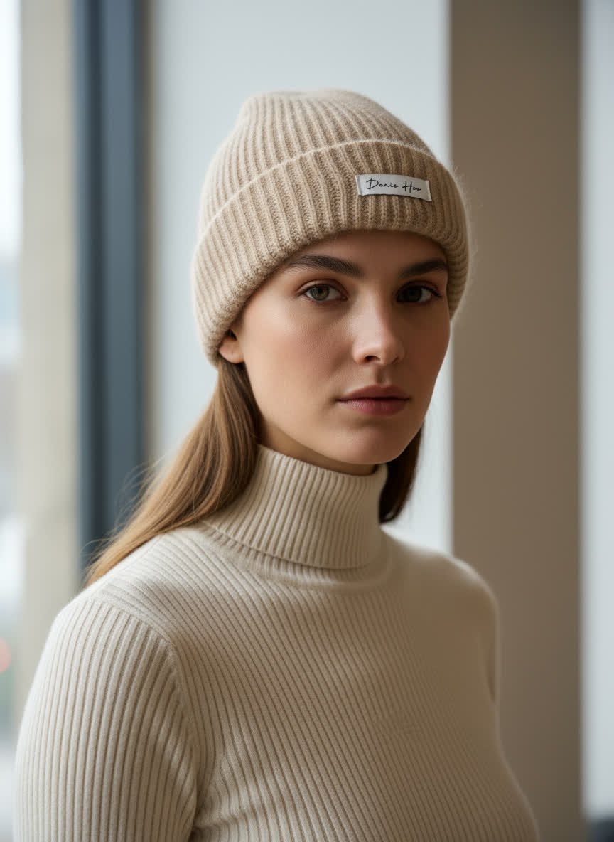 Bonnet mohair & laine Raphaëlle BEIGE