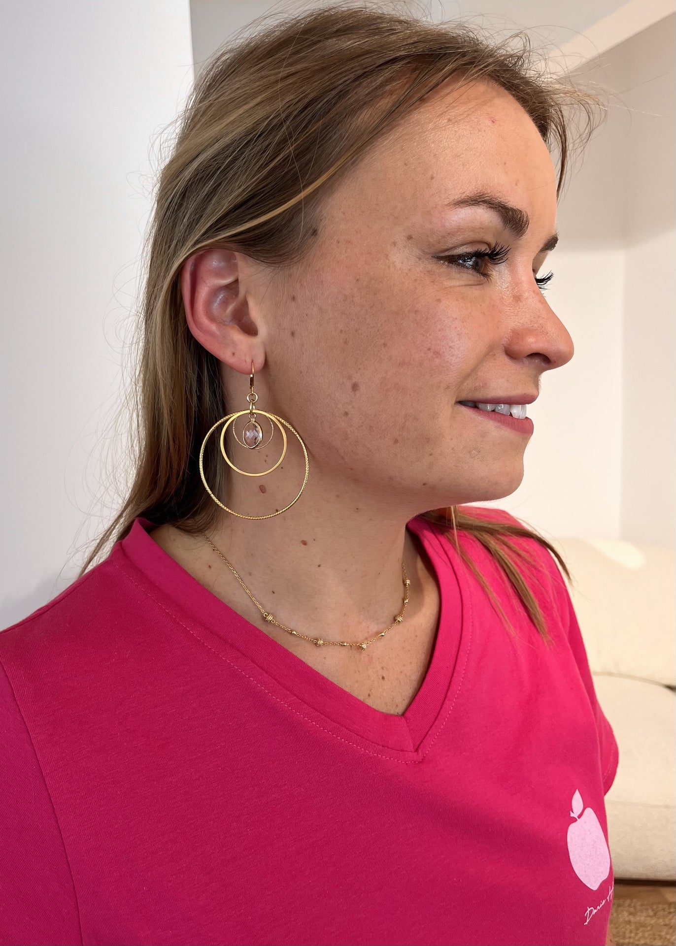 Boucles d'oreilles dormeuses Aglae ROSE