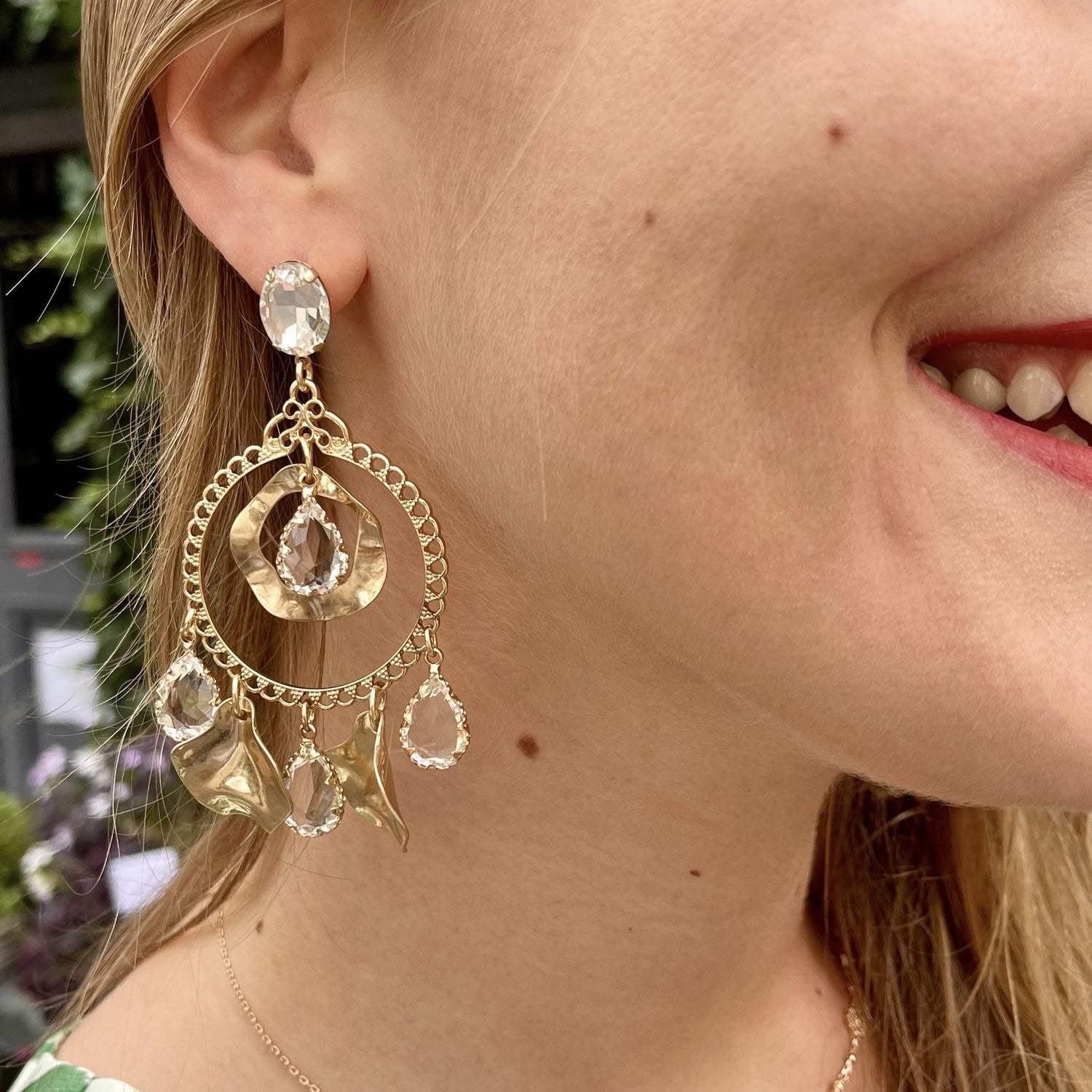 Boucles dorées grands modèles Sandrine CRISTAL