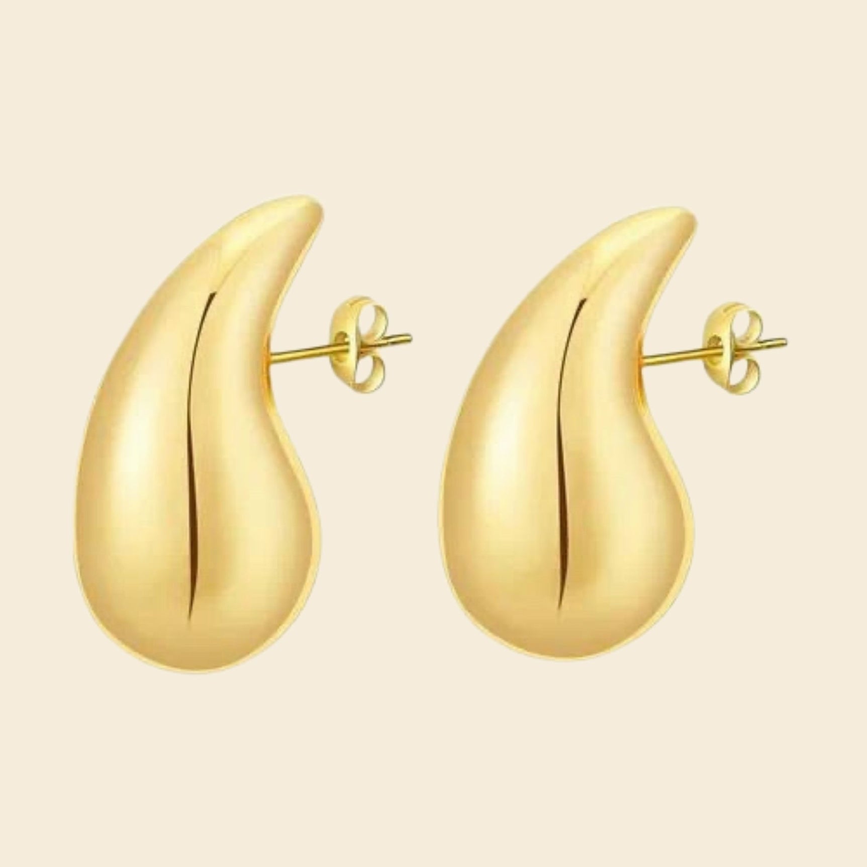 Boucles d’oreilles goutte doré - 19 mm