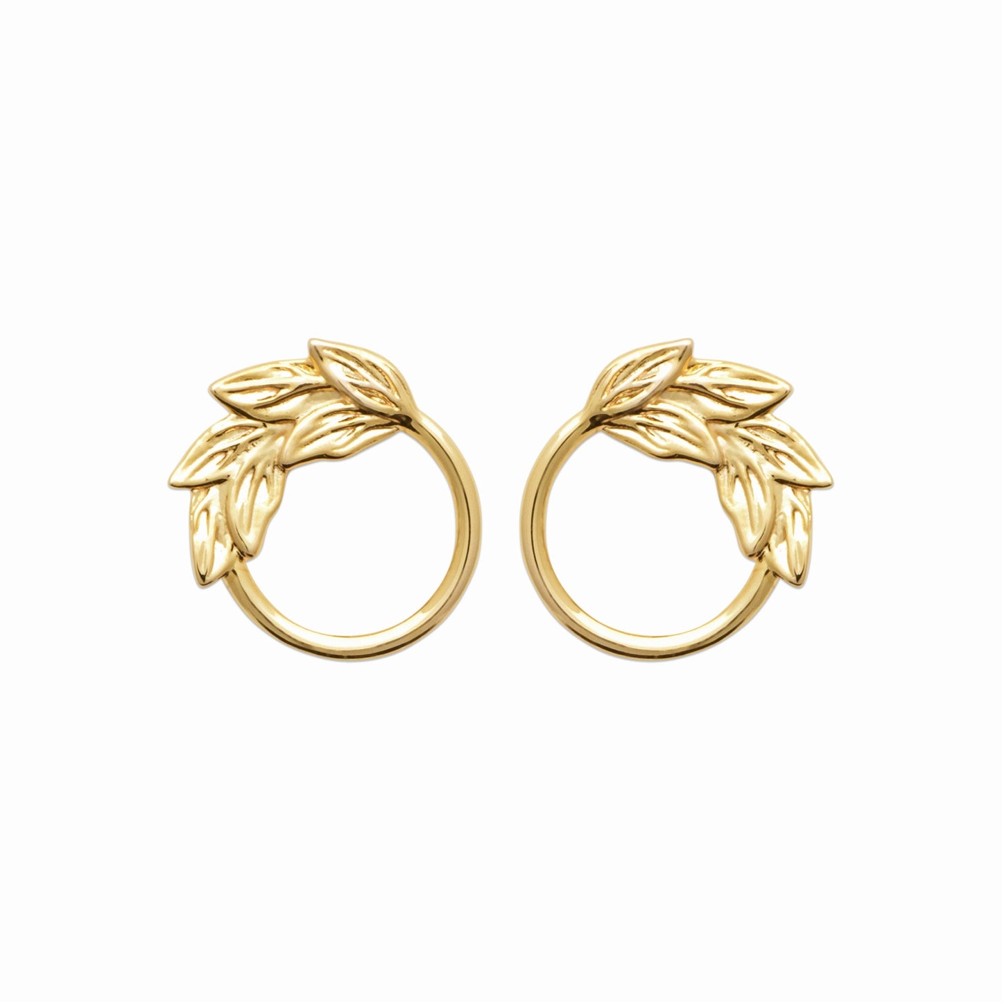 Boucles fleurs plaqué or