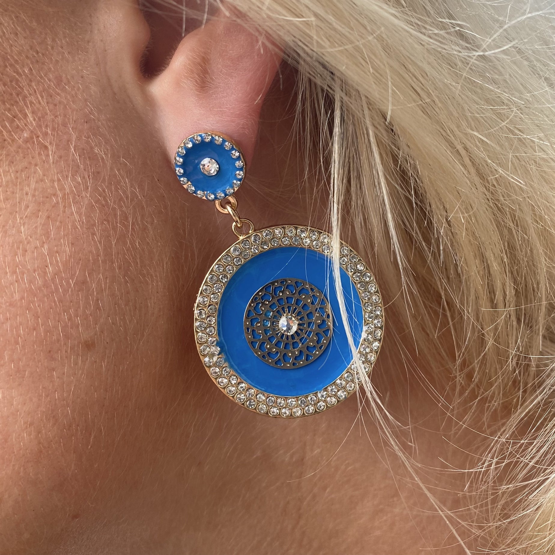 Boucles modèles moyen dorées Claudia ROYAL