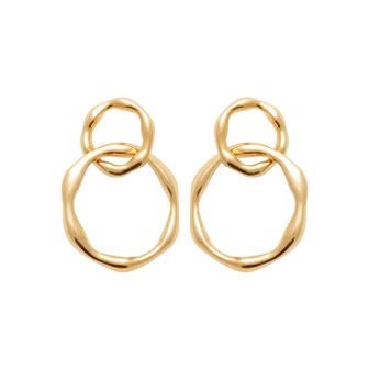 Boucles plaque or