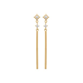 Boucles plaqué or & brillants