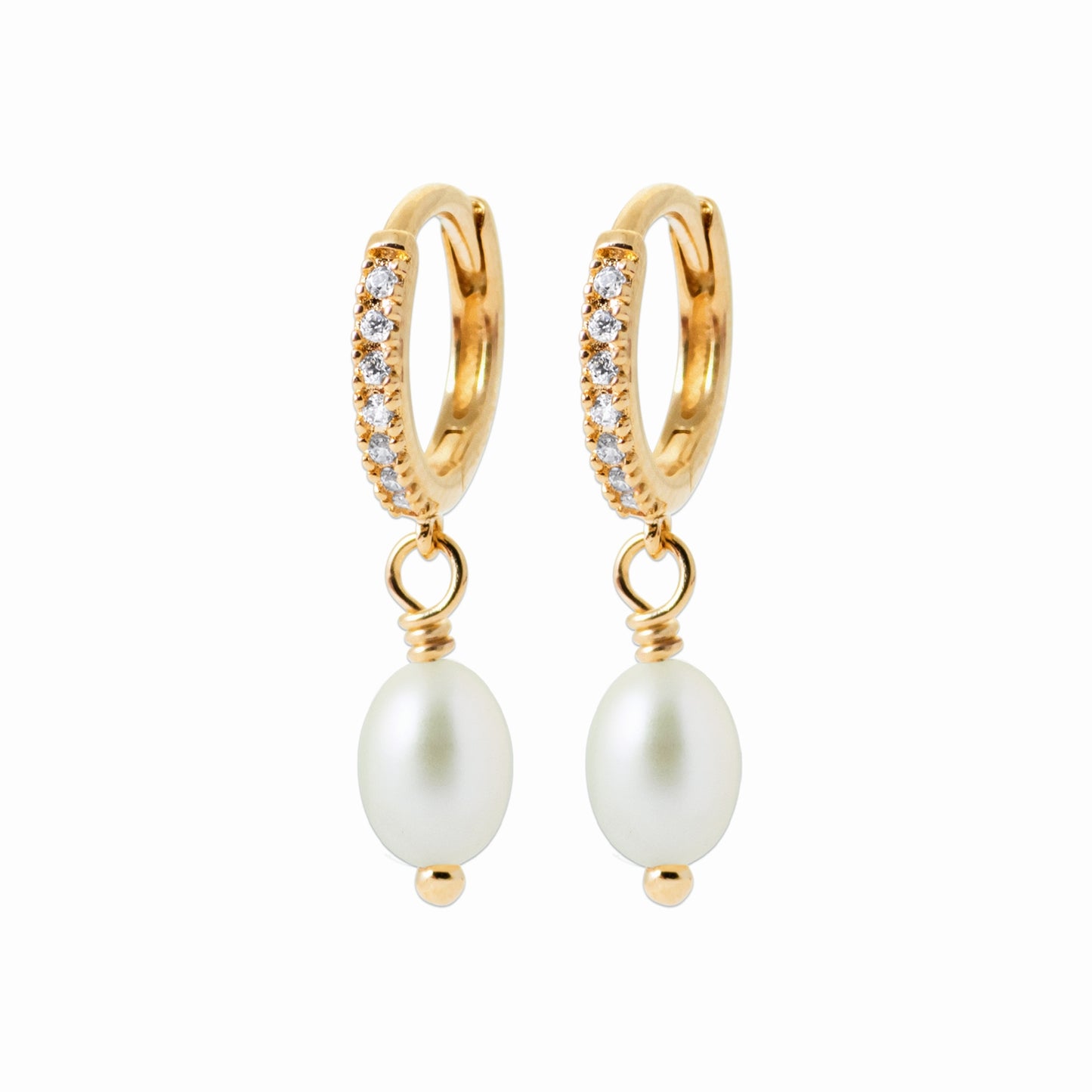 Boucles plaqué or et perle