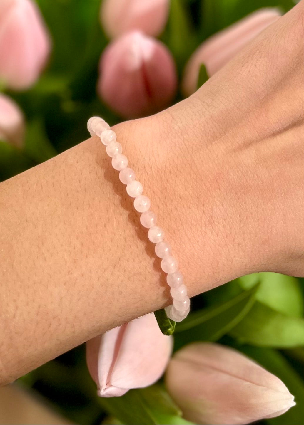 Bracelet acier doré - pierre semi-précieuse QUARTZ ROSE