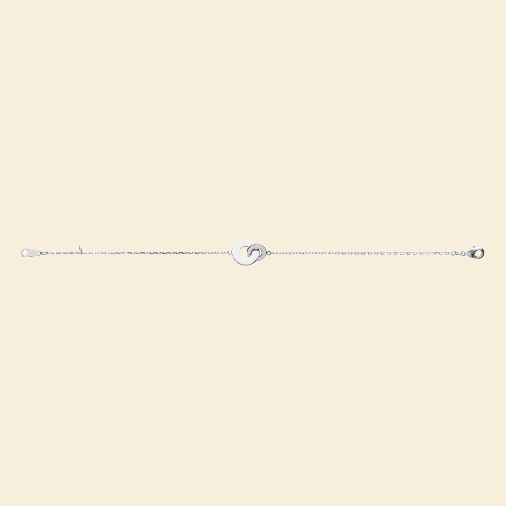 Bracelet argent - anneaux entrelacés