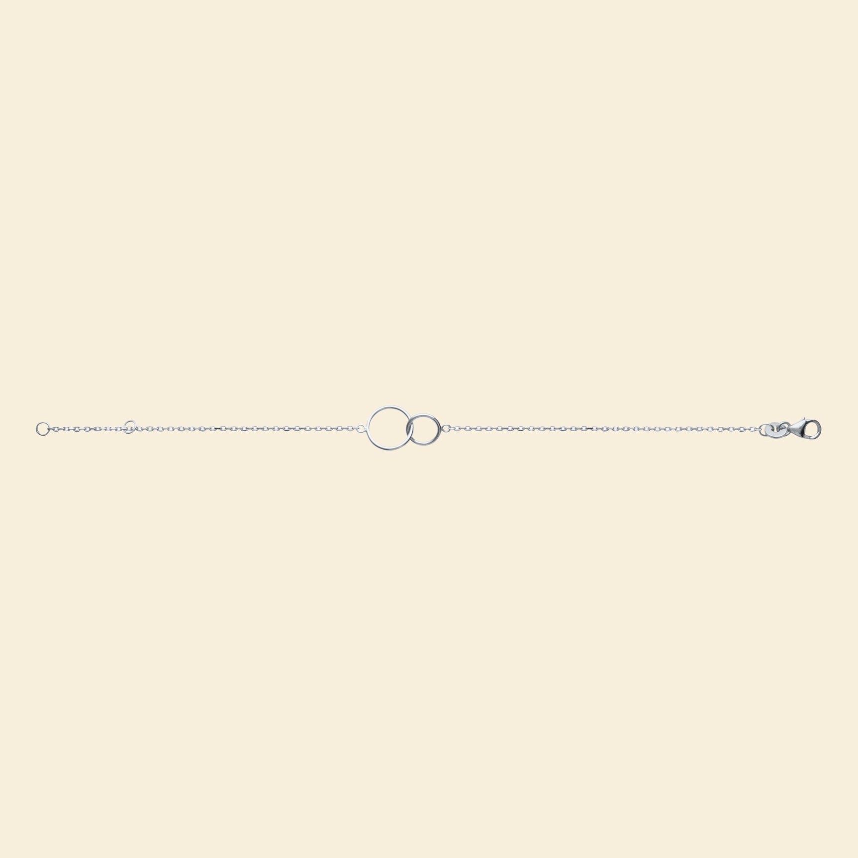 Bracelet argent - anneaux entrelacés