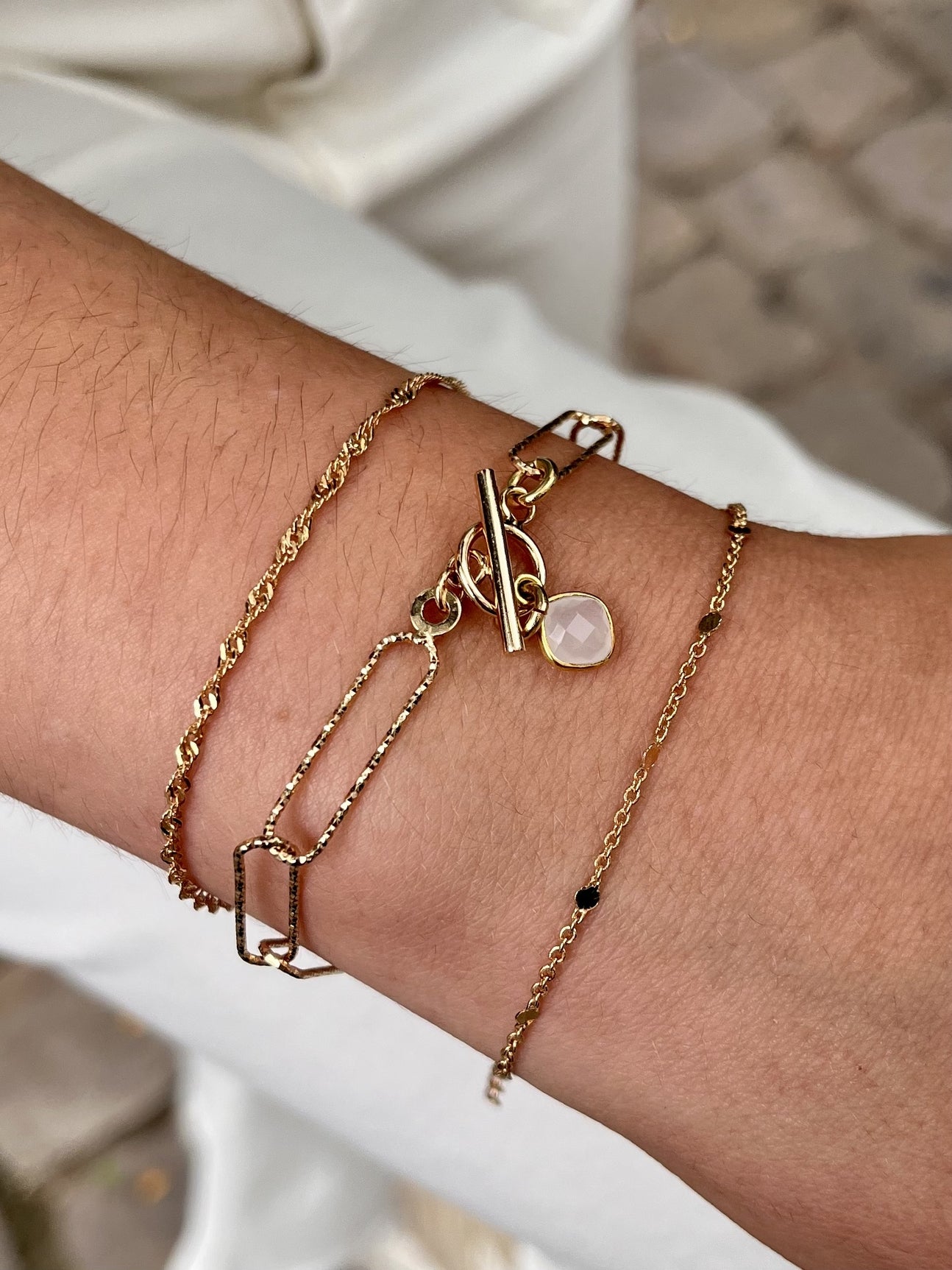 Bracelet chaine plaqué or