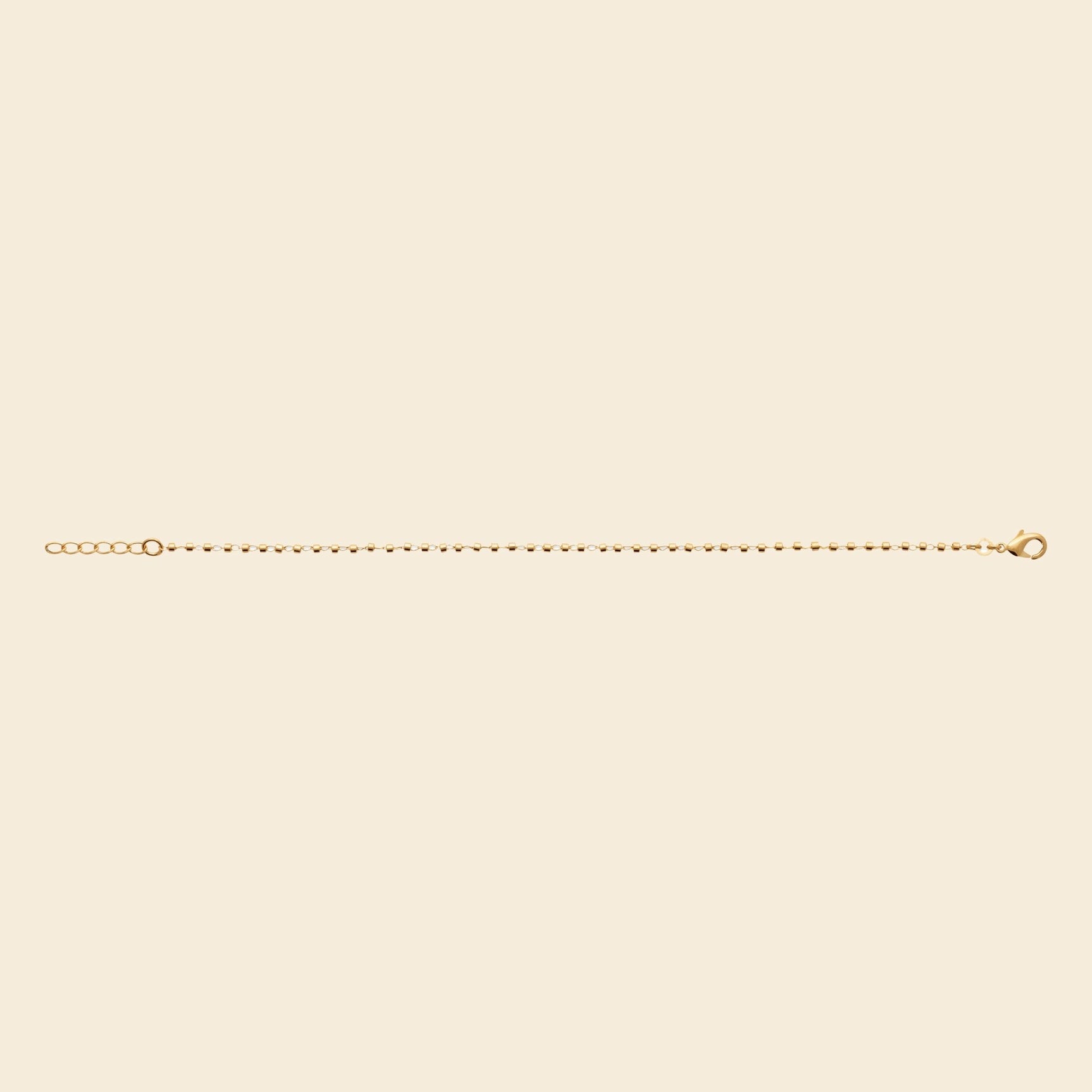 Bracelet chaîne plaqué or - perlée