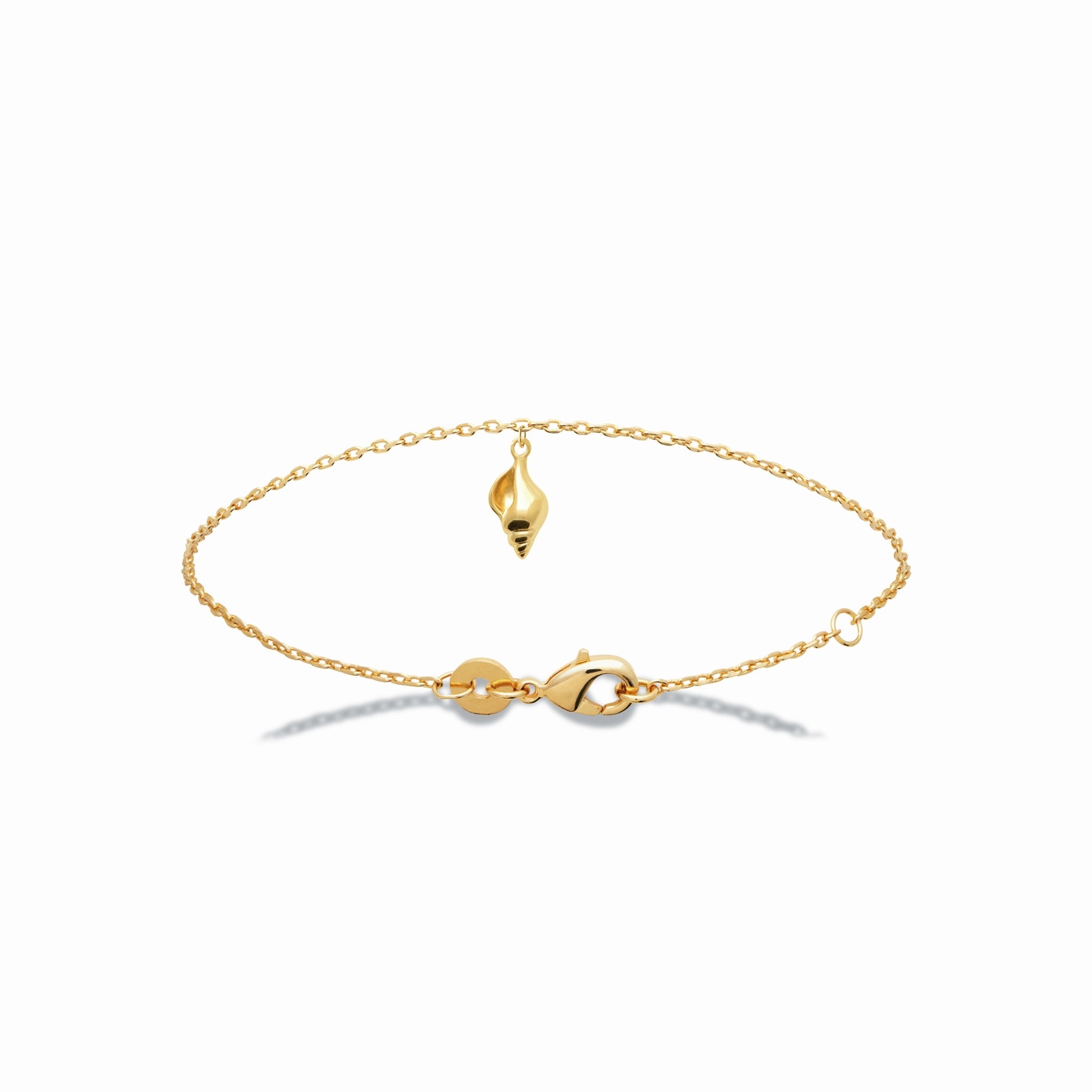 Bracelet de cheville Coquillage plaqué or