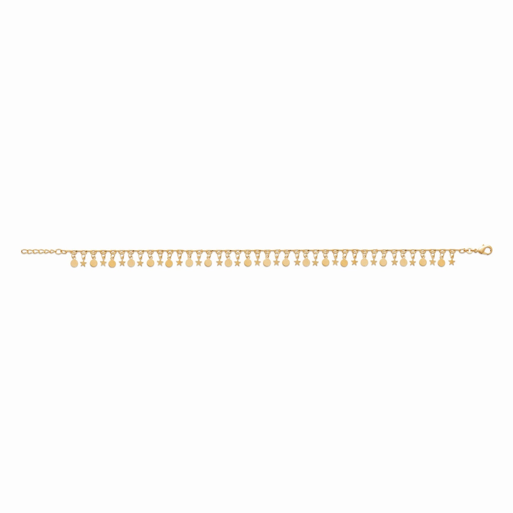 Bracelet de cheville plaqué or - pampilles envoûtantes
